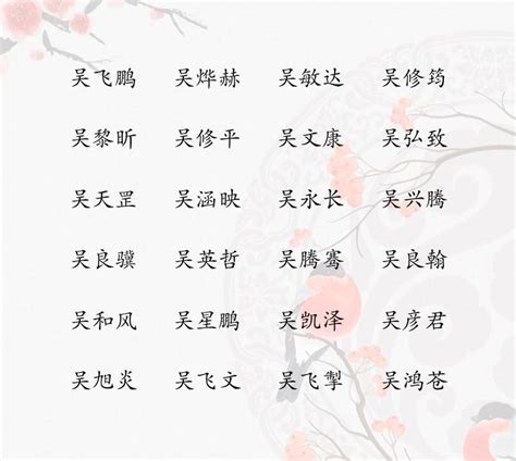 姓吳 取名|吴姓寓意好的男孩名字（精选200个）